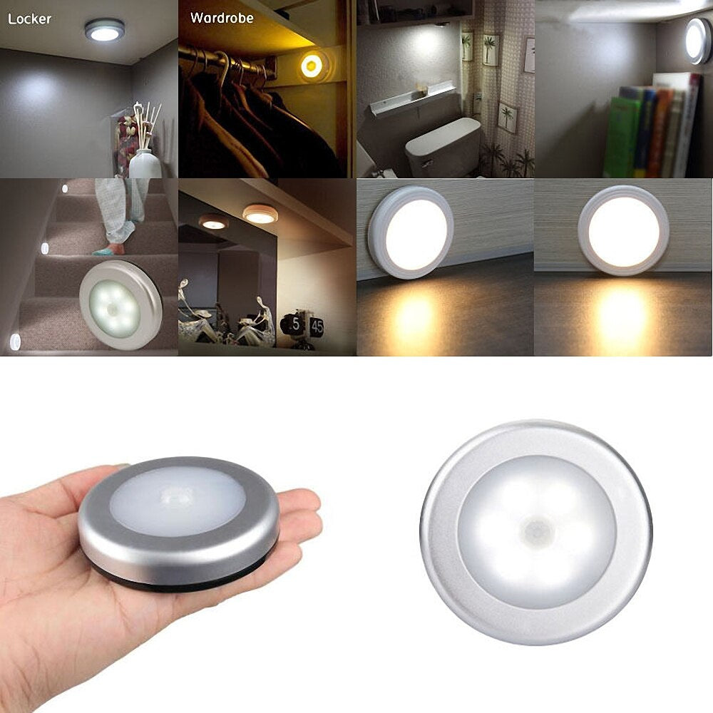 3/1PCS LED PIR Auto Sensor Light under Cabinet Lighting Motion Detector Wireless Infrared LED Night Light D40