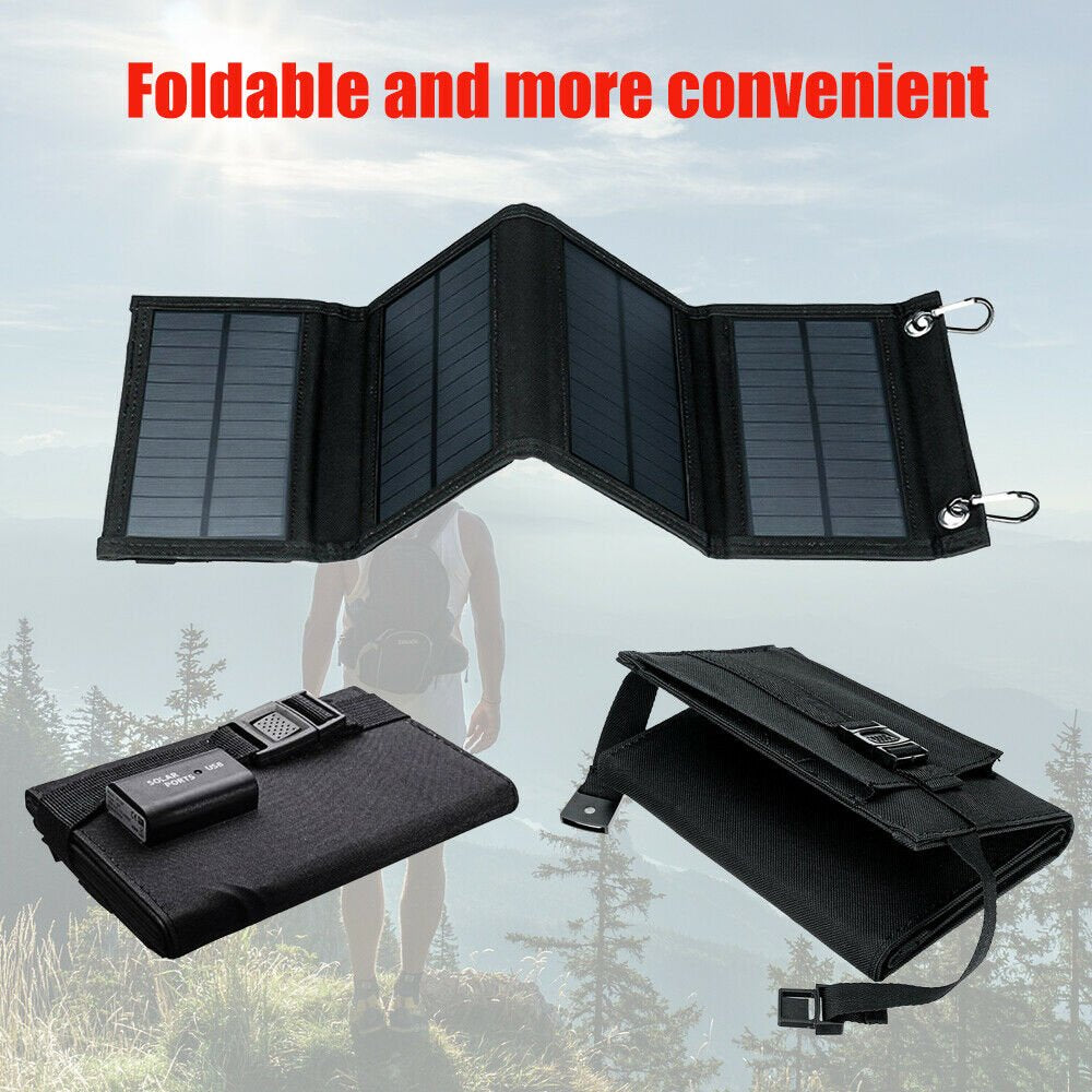 80W Solar Panel, Foldable Solar Panel Battery Charger for Portable Power Station Generator, Iphone, Ipad, Laptop, USB Ports for Outdoor Camping Van RV Trip